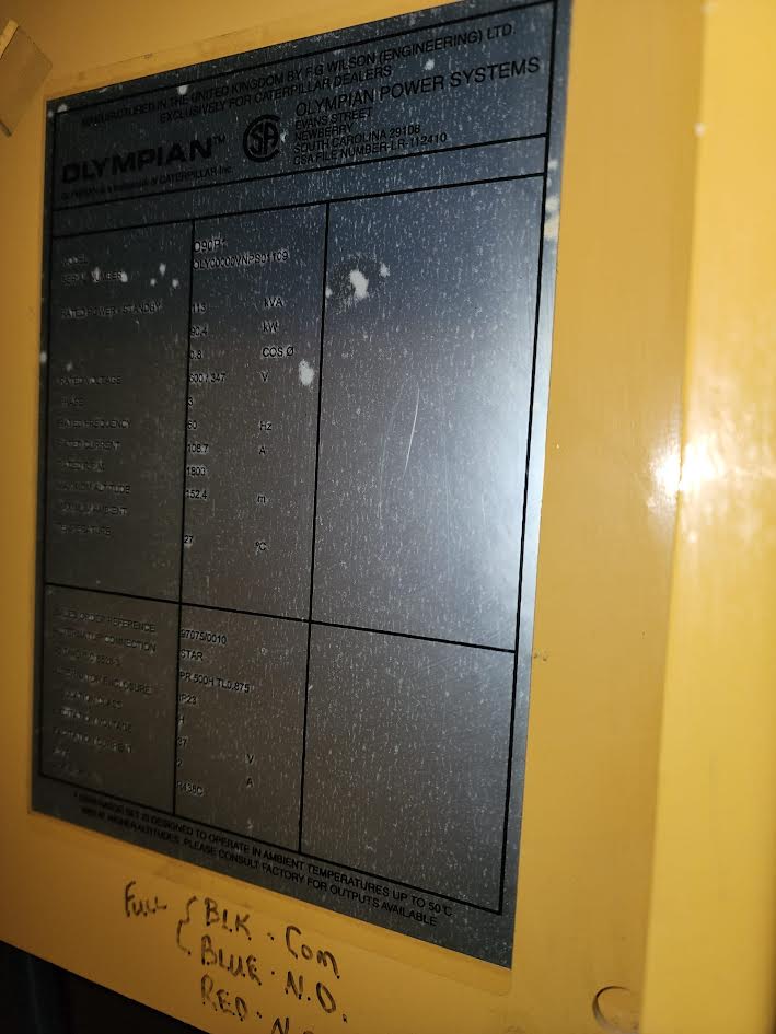 2005 Perkins Diesel 90 kW Generator