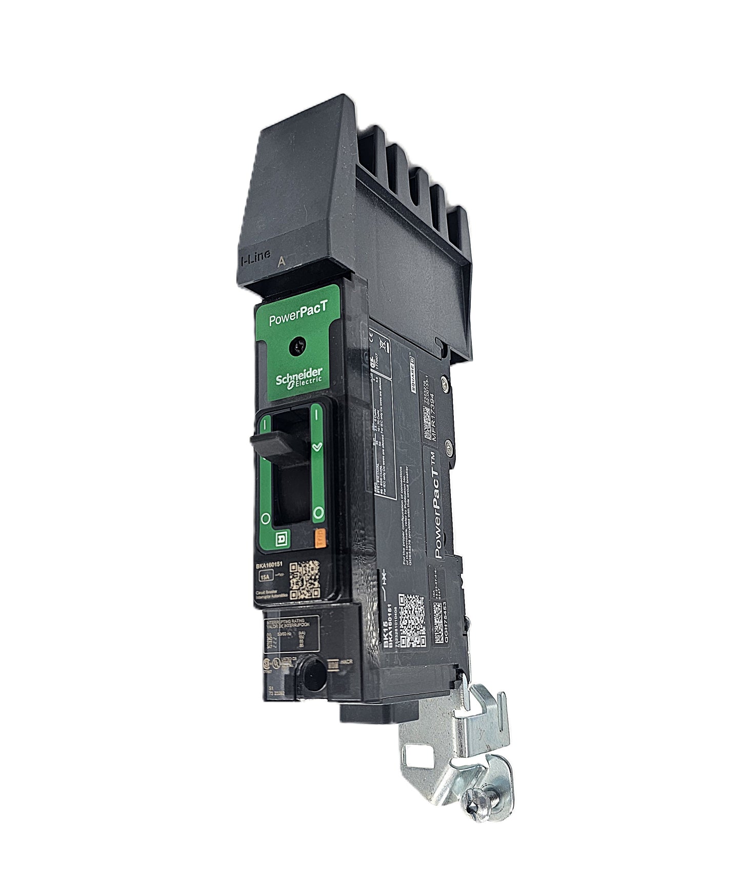 Square D PowerPact BKA160155 Circuit Breaker 1-Pole, 15 Amp, 347 V AC, Bolt-On, PowerPact B-Frame