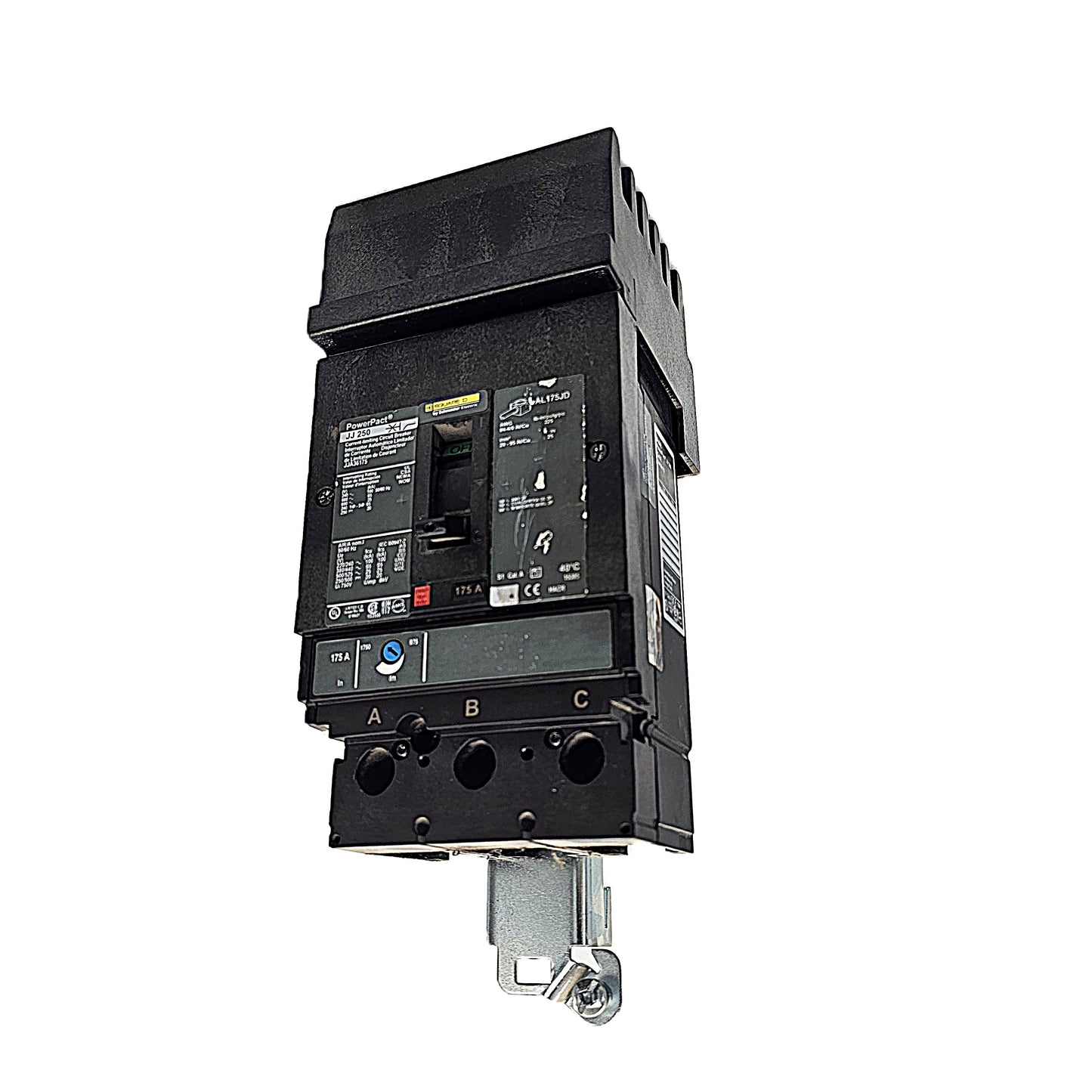 Square D JJA36175 Circuit Breaker 3-Pole, 175 Amp, 600V AC, PowerPacT JD Frame