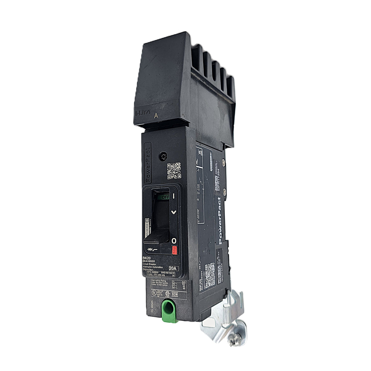 Square D BKA160201 Circuit Breaker 1-Pole, 20 Amp, 347V AC, PowerPact B-Frame
