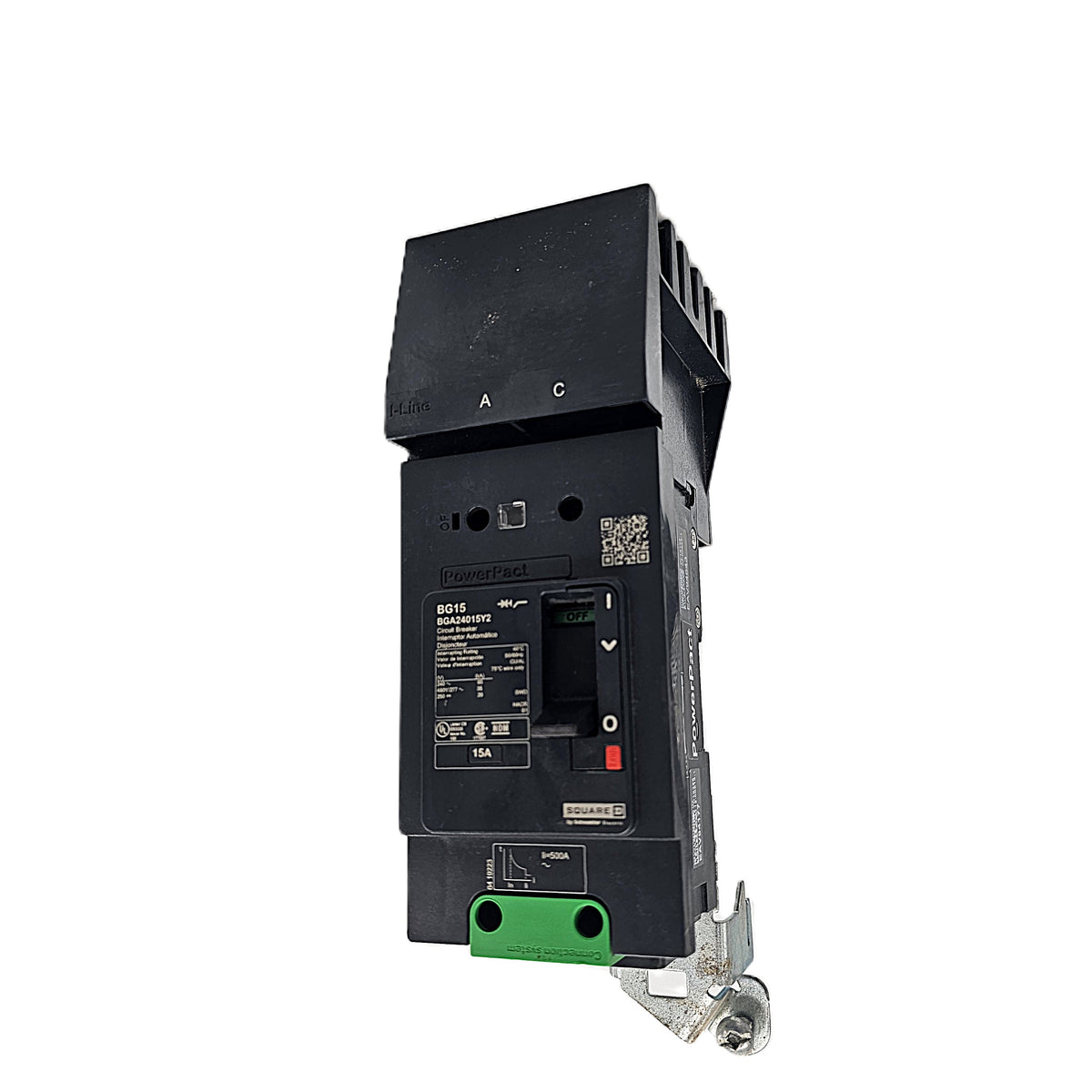 Square D BGA24015Y2 Circuit Breaker 2-Pole, 15 Amp, 480 V AC, PowerPacT BG-Frame