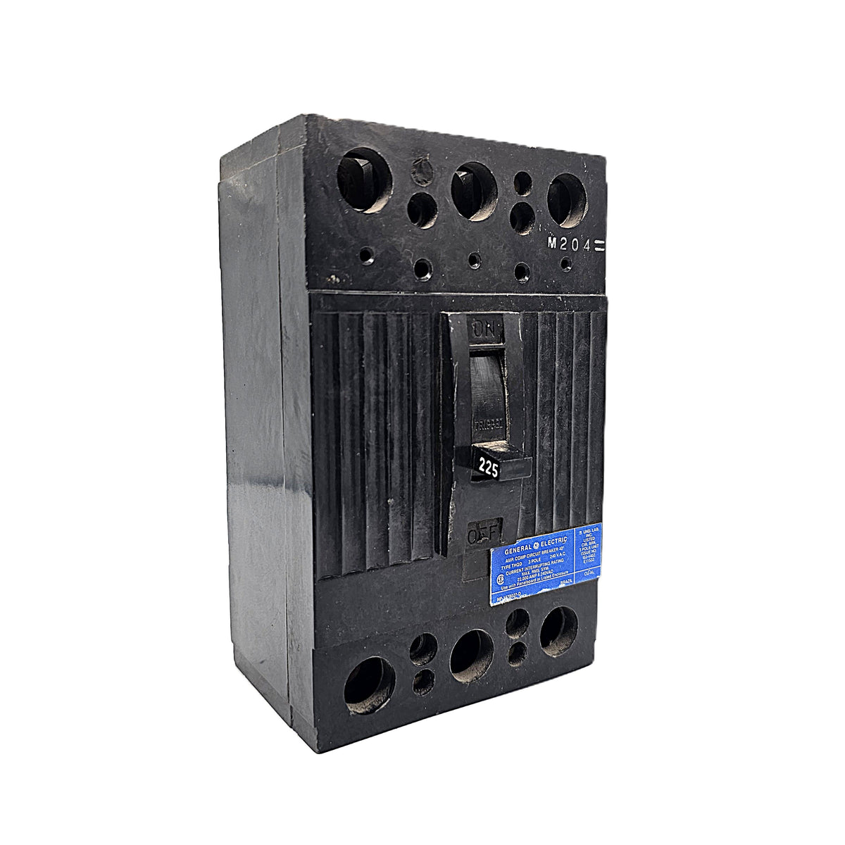 General Electric TQD23225 Circuit Breaker 3-Pole, 225 Amp, 240V AC, TQD Frame, Bolt-On