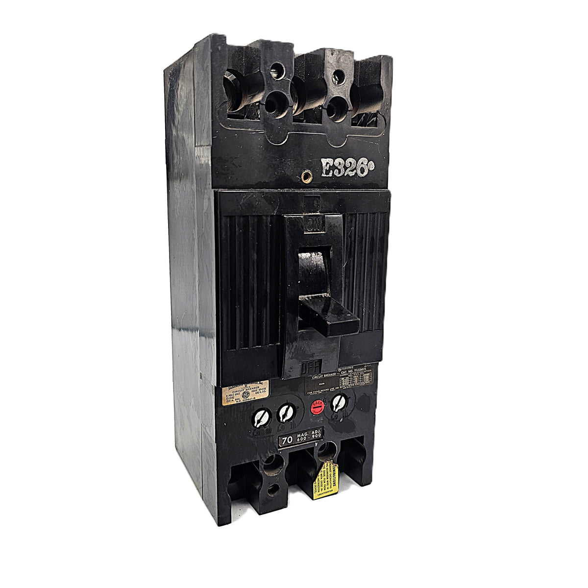General Electric TFJ236070 Circuit Breaker 3-Pole, 70 Amp, 600V AC, Bolt-On, TJK Frame