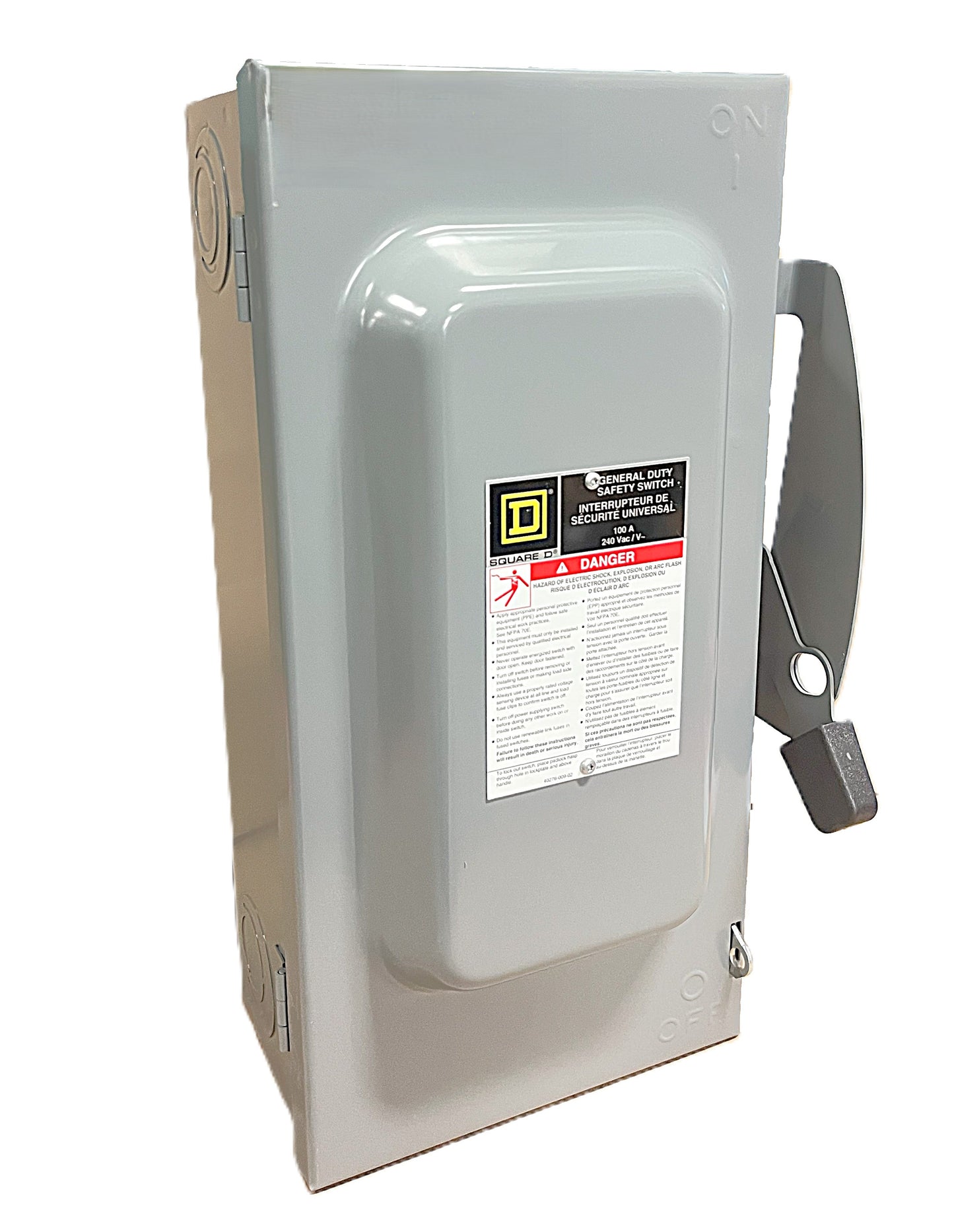 Square D General Duty Safety Switch 100A, 240V AC, 2-Pole, Non-Fusible