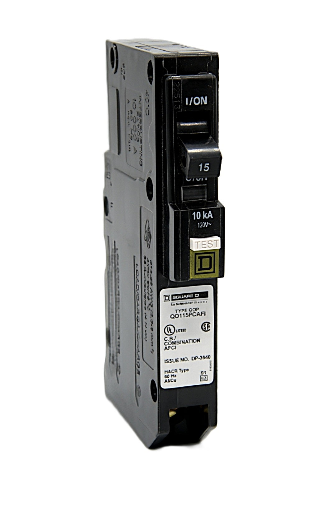 Square D QO115PCAFI Single-Pole Arc Fault Protection Circuit Interrupter (AFCI) 15 Amps 120V AC 10 kA