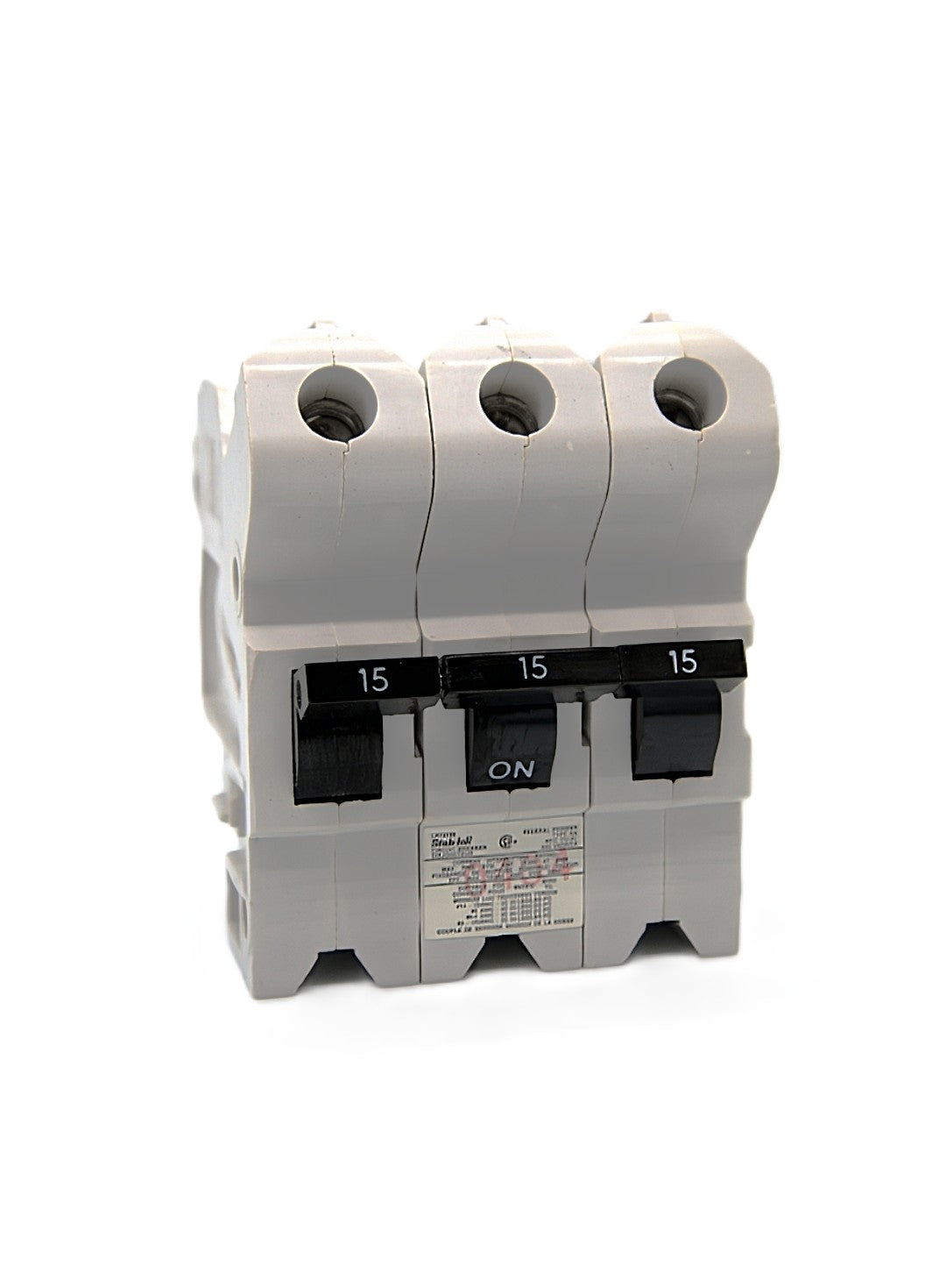 Federal Pioneer Stab-Lok NB315 3-Pole 15 Amps on all three poles Triple-Pole Circuit Breaker AL 240V AC Push-On