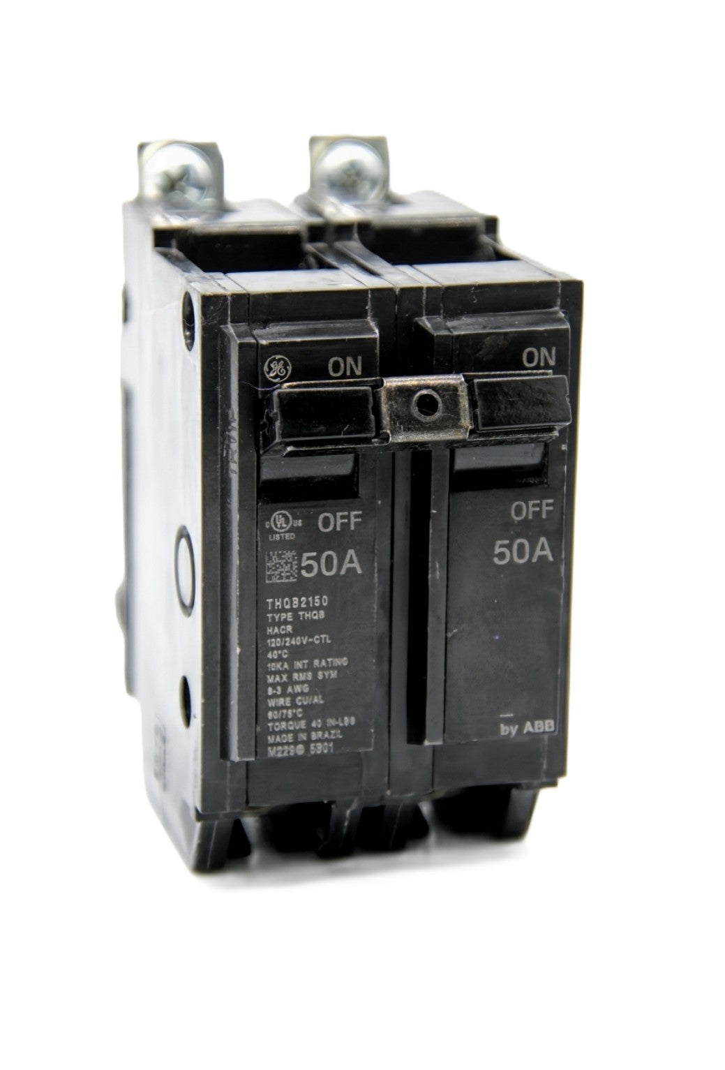 GE THQB2150 - 50A Double-Pole Circuit Breaker 120/240V AC Push-On