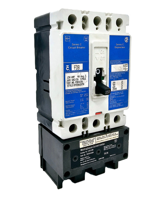Westinghouse FDB3150 150A, 3-pole molded case circuit breaker  Series C / FD-frame bolt-on