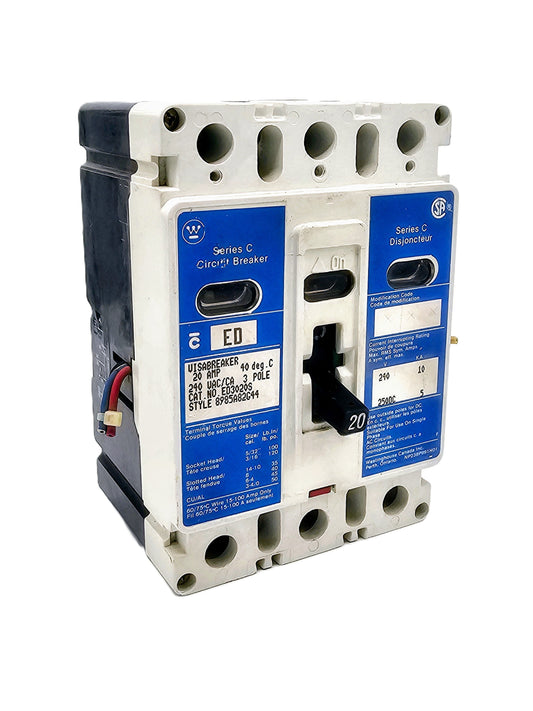 Westinghouse ED3020 Series C 20A 3-Pole Circuit Breaker Series C