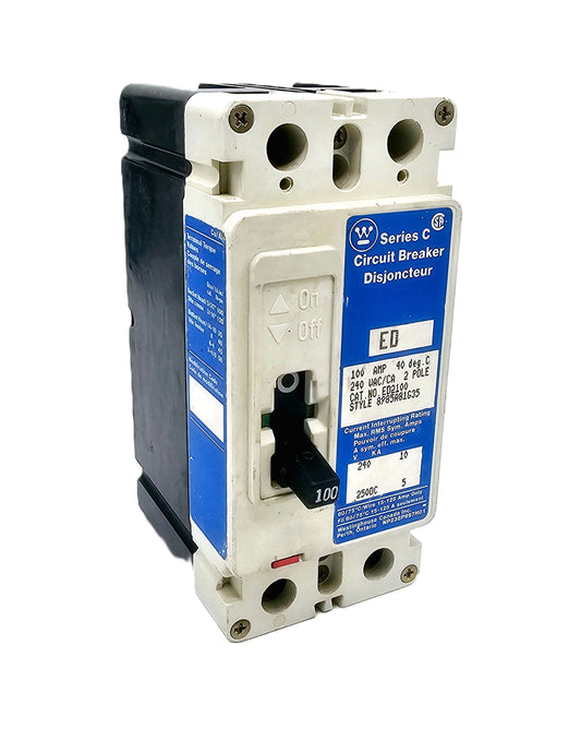 Westinghouse ED2100 Series C Molded Case Circuit Breaker 2-pole 100 amps