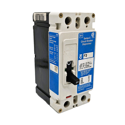 Eaton FD2060 Series C FD-frame 60 Amps 2 Poles 600 VAC 350 VDC Bolt-On