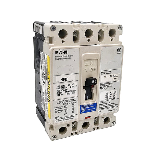 Eaton Cutler-Hammer HFD3150 Circuit Breaker 150Amp 3-Pole Bolt-On