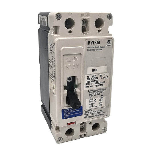 Eaton / Cutler-Hammer HFD2015 Circuit Breaker 15Amps 2-Pole Bolt-On