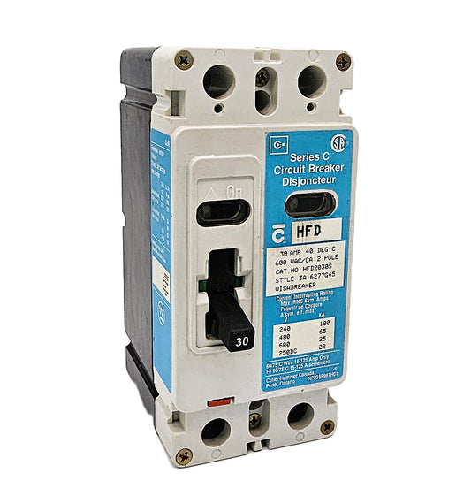 Eaton HFD2030S Circuit Breaker 30 Amps 2-Pole Bolt-On