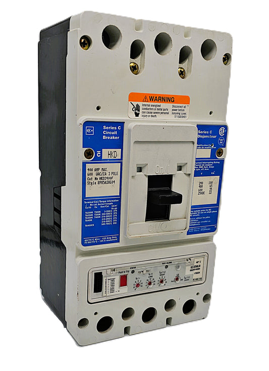 Eaton HKD3400F – Series C Molded Case Circuit Breaker 400Amps 3-Pole 600VAC Bolt-On
