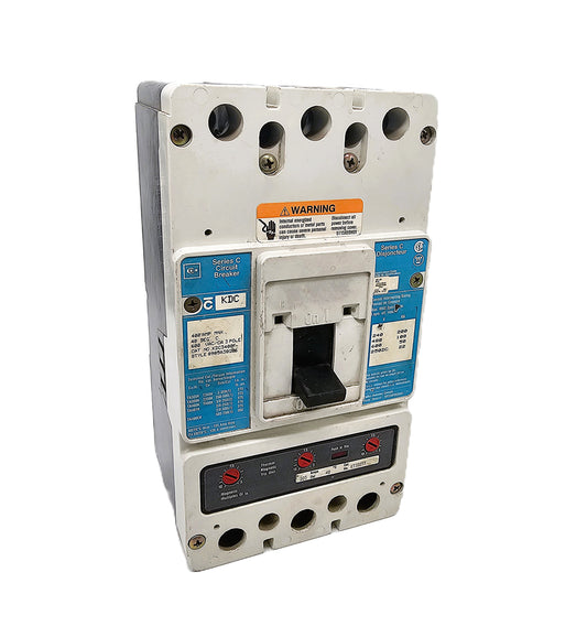 Eaton KDC3400F – Series C Industrial Molded Case Circuit Breaker 400Amps 3-Pole Bolt-On