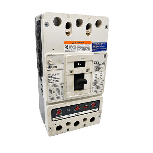 Eaton KDC3400F Circuit Breaker 400Amps 3-Pole 600VAC Bolt-On
