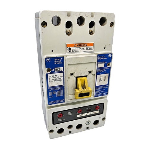 Eaton (Westinghouse) HKDL3250F Circuit Breaker 250Amps 3-Pole 600VAC Bolt-On