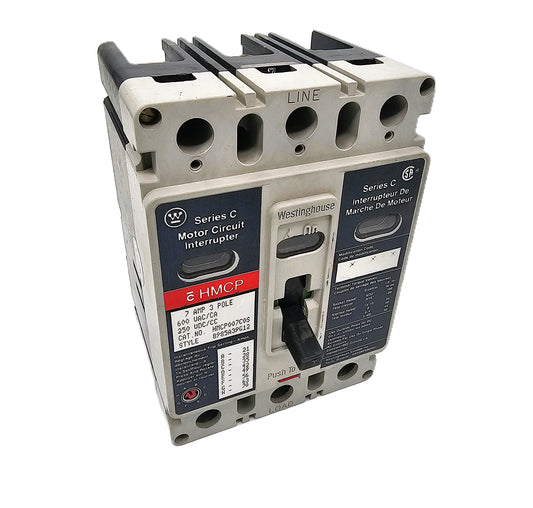 Westinghouse HMCP007C0S Motor Circuit Protector 7Amps 3-Pole 600VAC Bolt-On