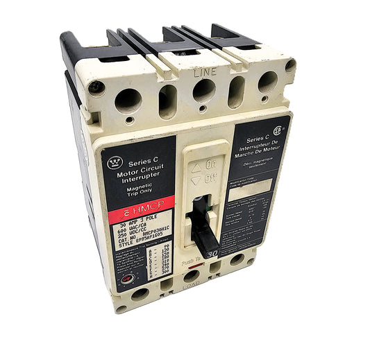 Westinghouse HMCP030H1C Motor Circuit Protector 30 Amps 3-Pole Bolt-On