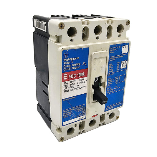 Westinghouse FDC3150 Series C Current Limiting Circuit Breaker 150Amps 3-Pole Bolt-On