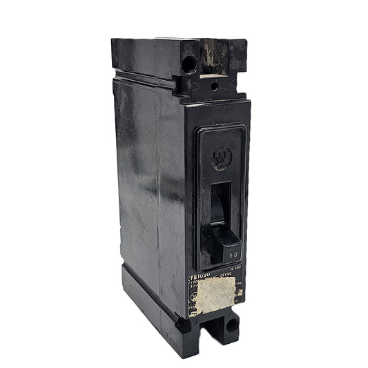 Westinghouse FB1050 Molded Case Circuit Breaker 1-Pole 50Amps 240VAC 125VDC Bolt-On