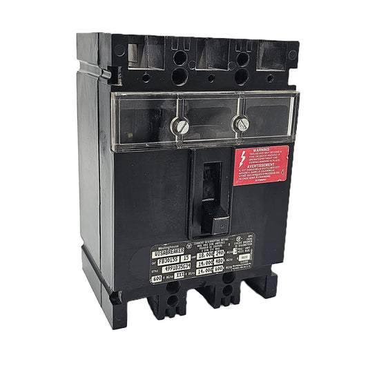 Westinghouse FB3015S Molded Case Circuit Breaker 3-Poles 15Amps 600VAC Bolt-On