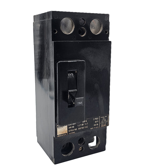 Westinghouse CA2150 Molded Case Circuit Breaker 2-Poles 150Amps Bolt-On