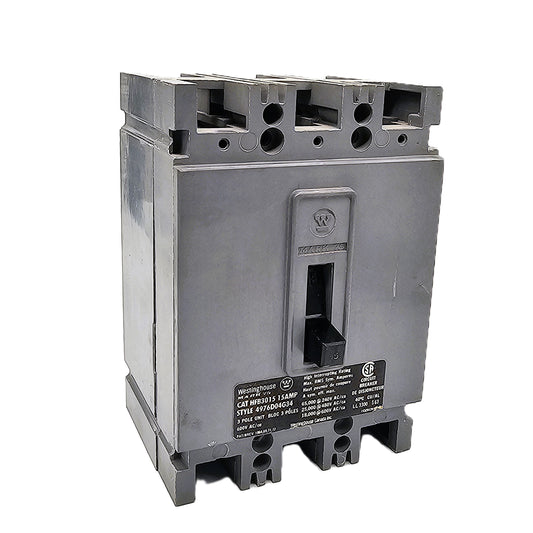 Westinghouse HFB3015 Circuit Breaker 3-Poles 15Amps 600VAC Bolt-on