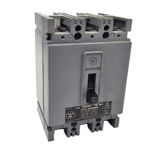 Westinghouse HFB3100 Circuit Breaker 3-Poles 100Amps 600VAC Bolt-On