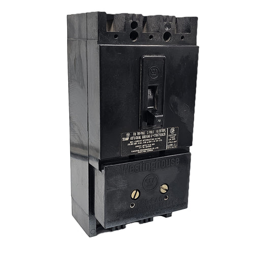 Westinghouse FB3070PL Circuit Breaker 3-Poles 70Amps 600VAC Bolt-On