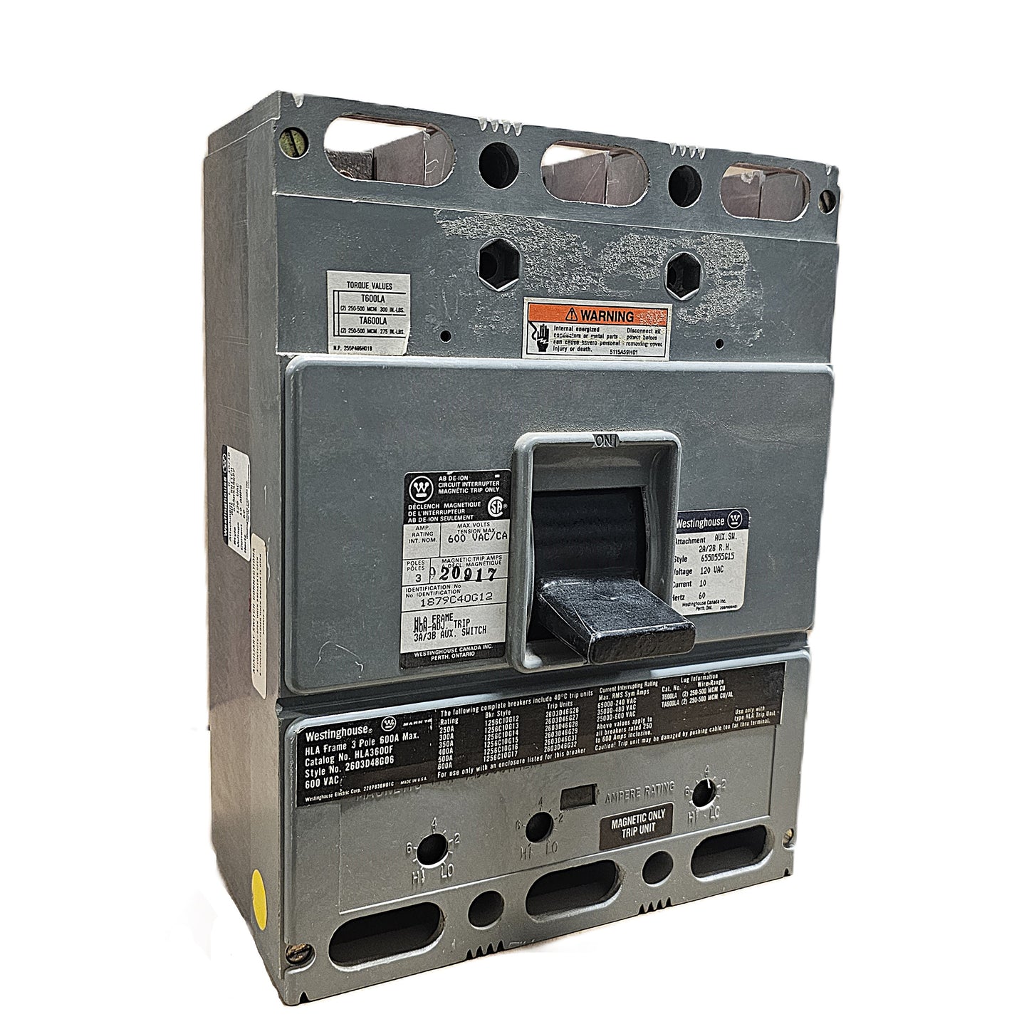 Westinghouse HLA3600F Circuit Breaker