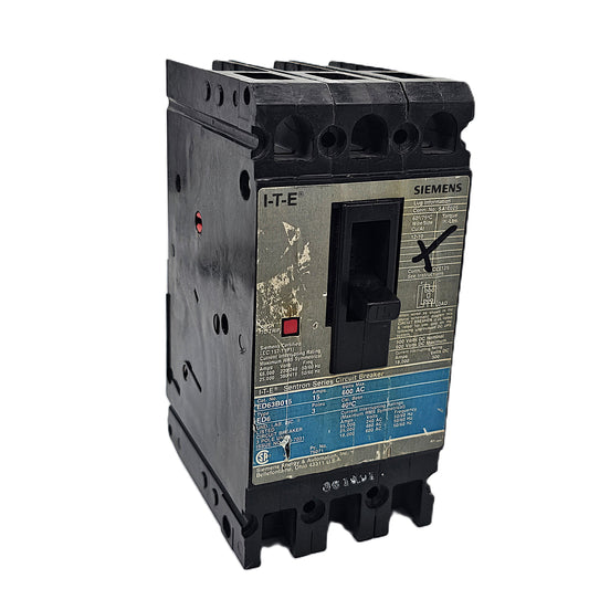Siemens I-T-E ED63B015 Molded Case Circuit Breaker 3-Pole 15Amps Bolt-On