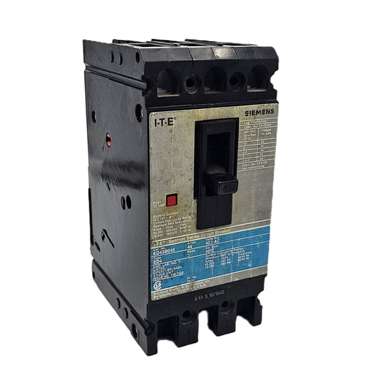 Siemens ED648045 Sentron Series Molded Case Circuit Breaker 3-Poles 45Amps Bolt-On