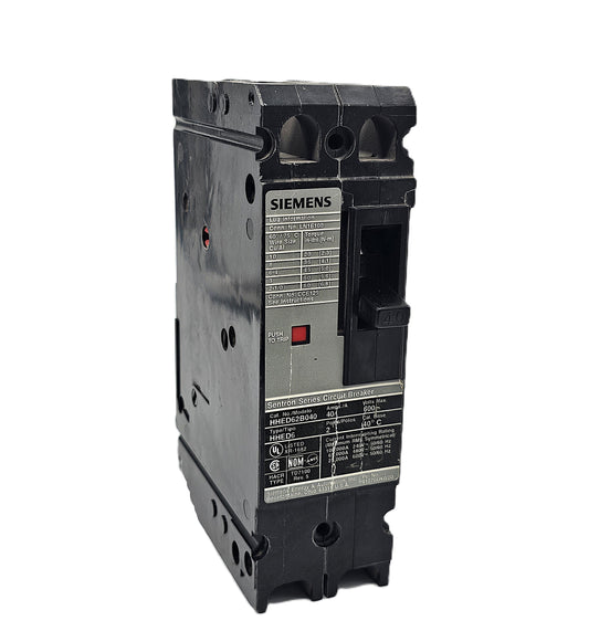 Siemens HHED62B040 Sentron Series Circuit Breaker 2-Pole, 40 Amp, 600V AC Max, Bolt-On