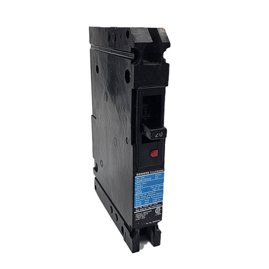 Siemens ED61B020 Circuit Breaker 1 Pole, 20 Amp, 120/240V AC, 125V DC, Bolt-On, ED1 Frame