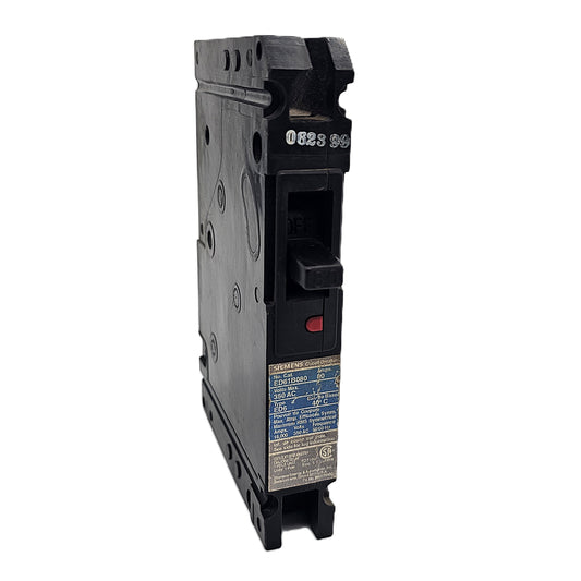 Siemens ED61B080 Circuit Breaker 1 Pole, 80 Amp, 120/240V AC, 125V DC, Bolt-On, ED6 Frame