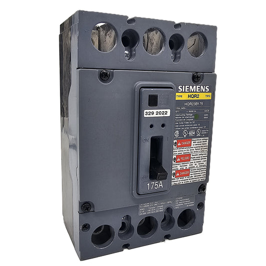 Siemens HQR23B175 Circuit Breaker 3-Pole, 175 Amp, 600Y/347V AC, Bolt-On, HQR2 Frame