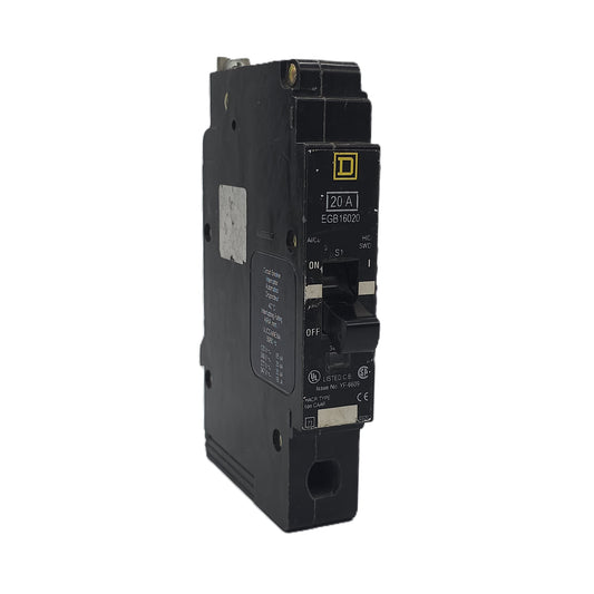 Square D EGB16020 Circuit Breaker – S1 Variant 1-Pole, 20 Amp, 277V AC, HID SWD, Bolt-On, EGB Frame