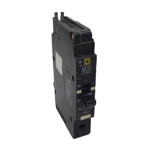 Square D EJB16060 Circuit Breaker 1-Pole, 60 Amp, 277V AC, Bolt-On, EJB Frame