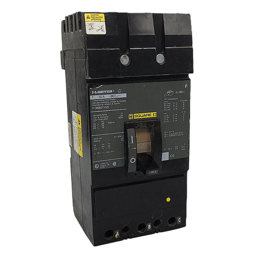 Square D FI36060TVSS Circuit Breaker 3-Pole, 60 Amp, 600V AC, Thermal Magnetic, Bolt-On, I-Limiter Series