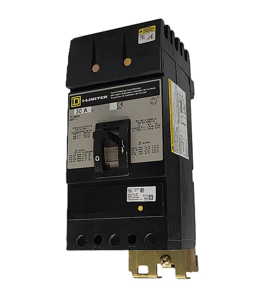 Square D I-Limiter FIL36300 Circuit Breaker 3-Pole, 30 Amp, 600V AC, Thermal Magnetic, I-Limiter Series, Bolt-On