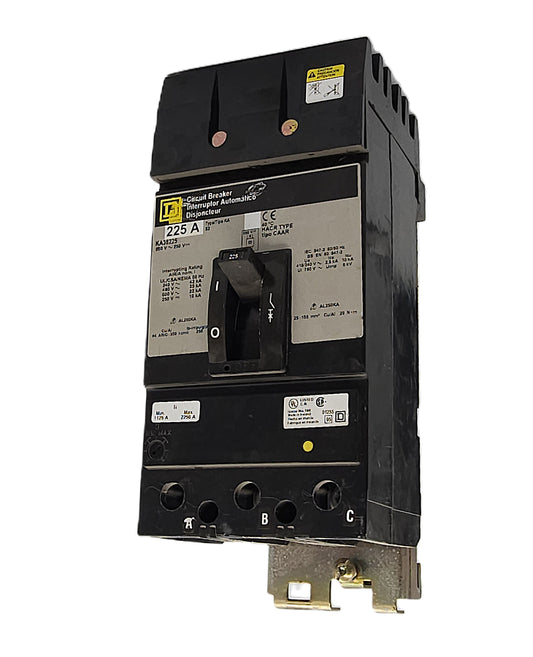 Square D KA36250 Thermal-Magnetic Circuit Breaker 3-Pole, 250 Amp, 600V AC / 250V DC, Bolt-On, KA Frame