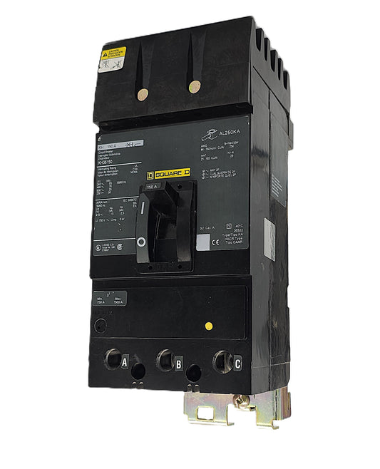 Square D KH36150 Circuit Breaker 3-Pole, 150 Amp, 600V AC / 250V DC, I-Line, KH Frame