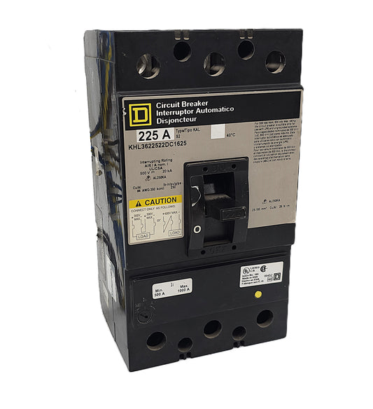 Square D KHP36200 Circuit Breaker 3-Pole, 200 Amp, 600V AC / 250V DC, Plug-On, KAL Frame
