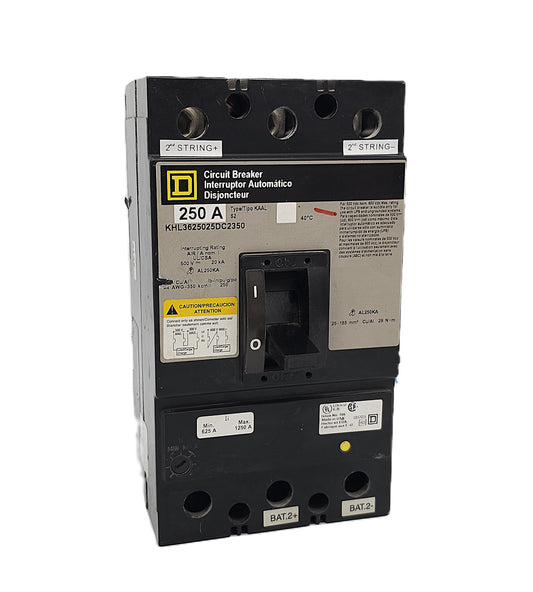 Square D KHL3625025DC2350 Circuit Breaker 3-Pole, 250 Amp, 500V DC, Plug-On, KAL Frame