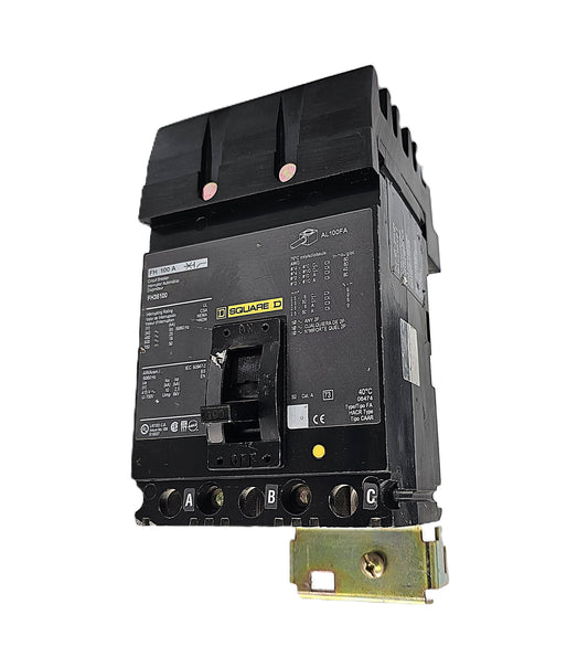Square D FH36100 Circuit Breaker – Thermal Magnetic 3-Pole, 100 Amp, 600V AC / 250V DC, Bolt-On, FH Frame