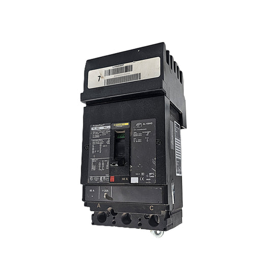 Square D PowerPact HLA260602 Circuit Breaker 2-Pole, 60 Amp, 600V AC, Bolt-On, PowerPact AL Frame