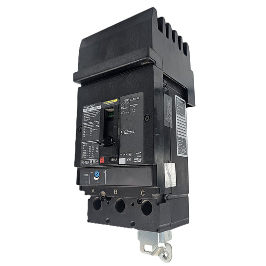 Square D PowerPact JLA26150 Circuit Breaker 3-Pole, 150 Amp, 600V AC, Bolt-On, PowerPact AL Frame