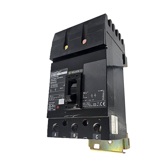 Square D PowerPact QBA32125 Circuit Breaker 3-Pole, 125 Amp, 600V AC, Bolt-On, PowerPact QB Frame